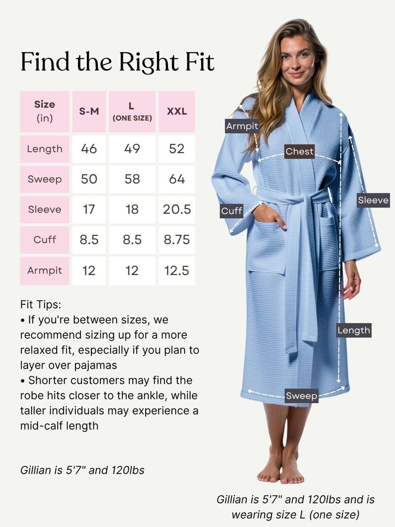 Turquaz Robes For Women Lightweight Unisex Waffle Kimono Bathrobe Mothers day Gifts - Image 5